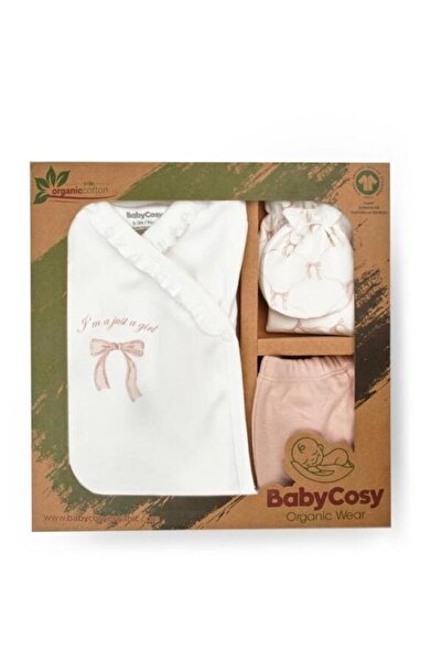 BabyCosy Organik Wear Bebek 5'li Set %100 Pamuk Yenidoğan Seti