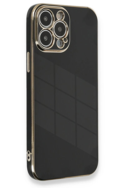 NewFace حافظة OZLSTOR لهاتف iPhone 13 Pro Max من السيليكون (91054) - أسود