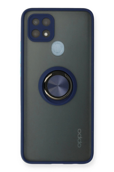 NewFace 1610945747 غطاء سيليكون A15 كيس مونتريال مع حلقة (104509) - أزرق داكن