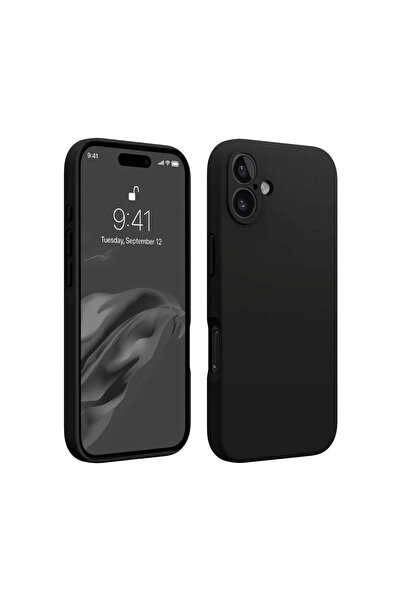 NewFace 1612840747 حافظة آيفون 16 من السيليكون الأول (124028) - أسود