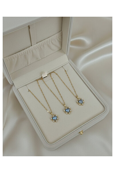 Barila Luxe Prenses Kolye Çelik Kararmaz Gold Sevgiliye Arkadaşa Yılbaşı Hedi...