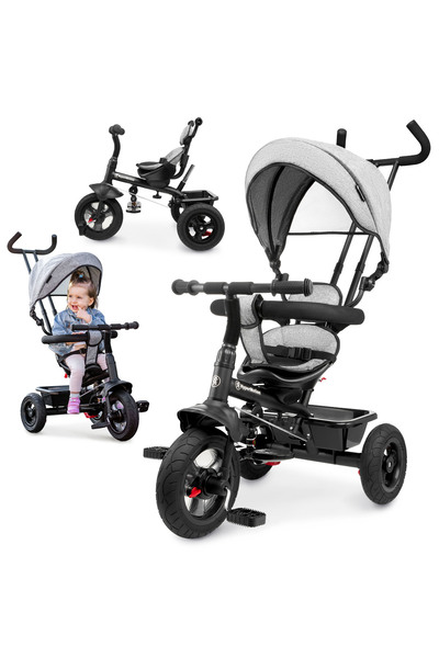 HyperMotion Children's tricycle 1-4 years - TOBI FREY - gray - swivel wheels ...