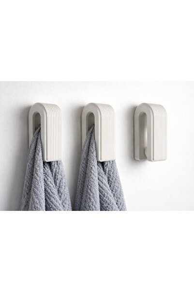 homee 3’lü Kendinden Yapışkanlı Havluluk – Duvar Delmeden Montaj, Modern Bany...