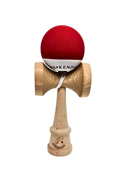OEM Kendama din Lemn cu Bilă Rosie Rubber Grip – Jucărie Skill Toy pentru Înd...