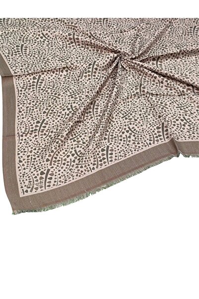 mim eşarp Ebruli Winter Patterned Scarf 95X95 cm