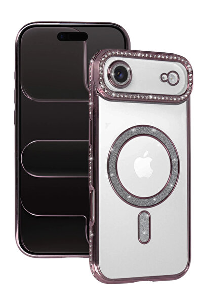 NewFace 1614240747 حافظة أبل آيفون 17 إير جوك سيملي ماجنيتي سيف (104042) - وردي