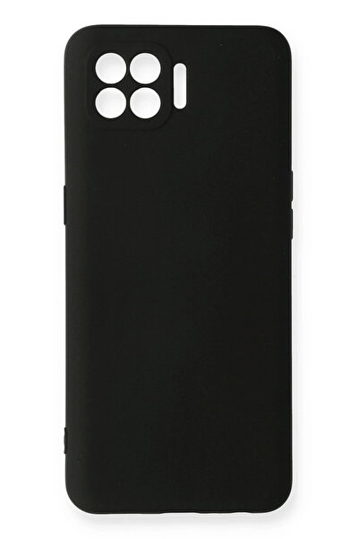 NewFace حافظة OZLSTOR Reno 4 Lite من السيليكون المخملي الداخلي (114319) - أسود