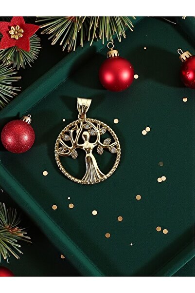 by Atelier Sarraf 14 ayar Altın Hayat Ağacı Kolye Ucu