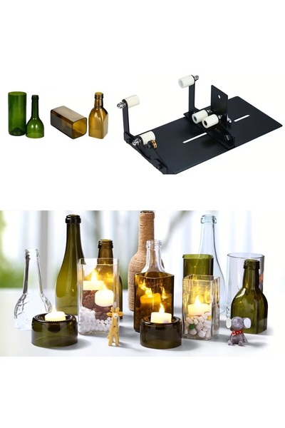 BGA 19 Parça Cam Şişe Kesici Seti yuvarlak kare şişe kesme aleti cam şişe kesici