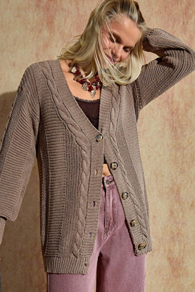 STORY ONLİNE سترة نسائية محبوكة ذات ملمس ناعم