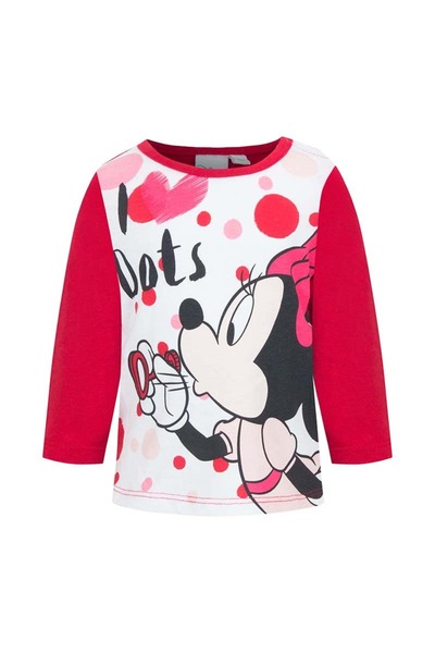 Minnie Mouse I love dots long sleeve blouse