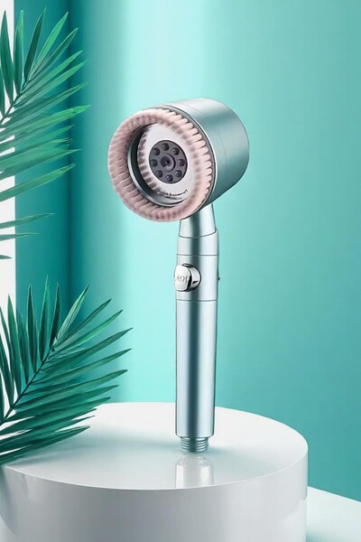 Şahane Pazar Yüksek Basınçlı 5 Fonksiyonlu Fırçalı Filtreli Duş Başlığı SHN-1327