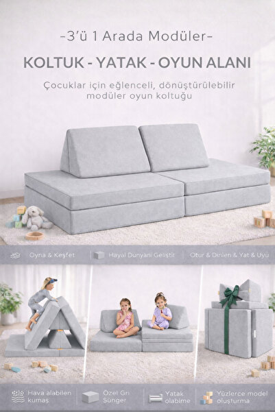 SABY Katlanabilir Çocuk Koltuğu | Yatak & Minder – Çok Amaçlı Modüler Tasarım