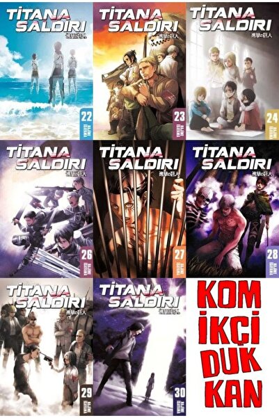 Gerekli Şeyler Yayıncılık Titana Saldırı 22-23-24-26-27-28-29-30 manga seti (...