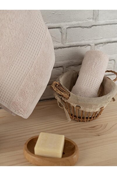 Baveno Cotton 2-Piece 40X60 cm Waffle Border Colorful Luxury Hand Towel Set