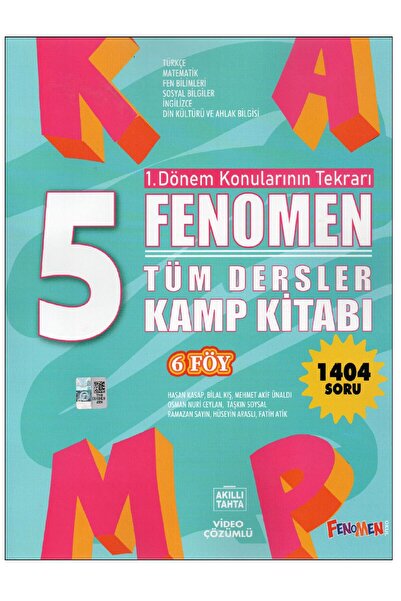 Fenomen Yayıncılık Fenomen 5.Sınıf Tüm Dersler Kamp Kitabı 1.Dönem Konuların ...