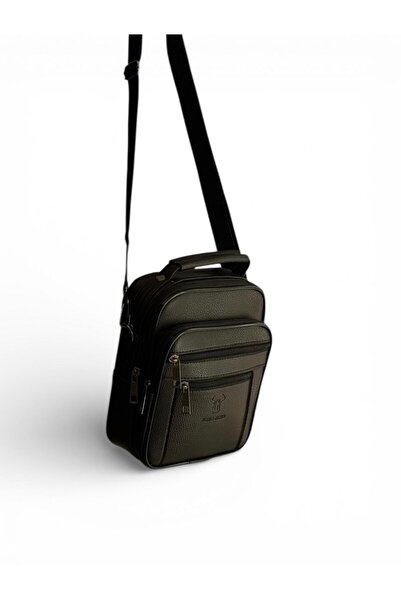 balbagss Men's Multi-Compartment Black Medium Size Hand and Crossbody Bag