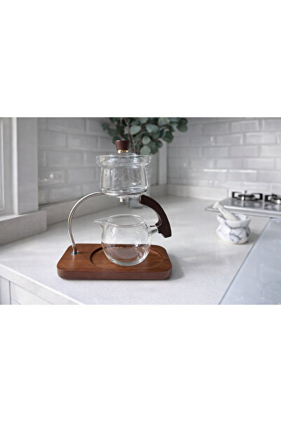 fafa home Akasya Tasarım Otomatik Cam Manyetik Bitki Çayı Demliği