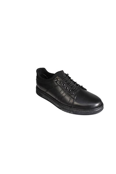 Yaz Kış Ayakkabı Yazkiş Men's Black Brown Leather Elastic Thermo Sole Casual ...