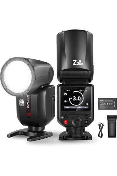 NEEWER Z2PRO-C 2.4G TTL Round Head Speedlite Compatible with Canon