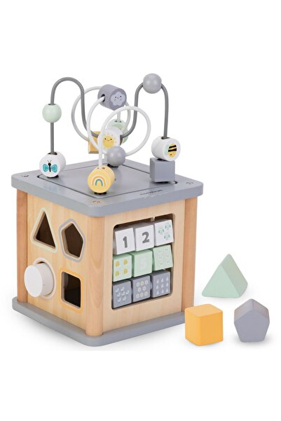 mamabrum Cub educațional Montessori din lemn - bucla motorie