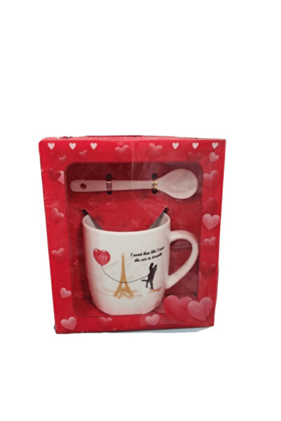 Without a mark Decorative ceramic cup with spoon, beautiful shape