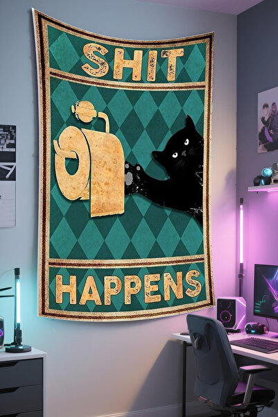 RUGRUMBA pisică bucăți de tapiserie de perete – tematică cu animale de compan...