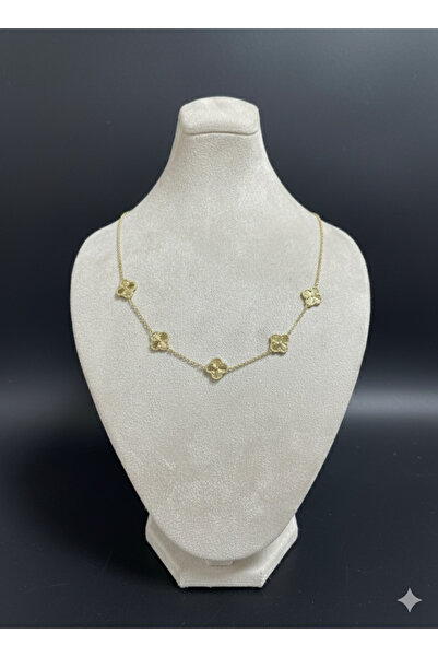 FREYAA TAKI VİP ÇELİK GOLD RENK YONCA KOLYE