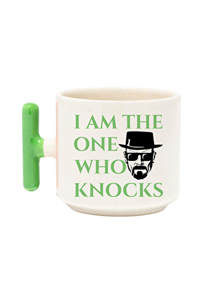 qoeuyl boutique I Am the One Who Knocks Heisenberg Printed Latte Cup Color t Handle Mug Cup