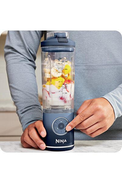 NINJA Blender portabil fara fir Blast Max BC251, 570ml, albastru