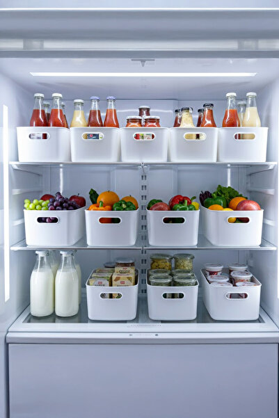 Kitchen Life 12-Piece Multi-Purpose In-Cabinet Organizer Box - Refrigerator, Kitchen, Bathroom Organizer, Makeup Organizer 4Lt