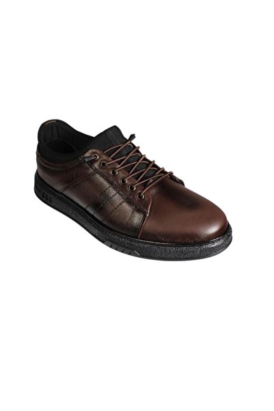 Yaz Kış Ayakkabı Yazkiş Men's Black Brown Leather Elastic Thermo Sole Casual ...