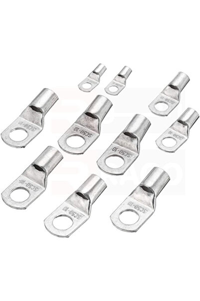 Raco Heavy Duty Wire Lugs Terminals Connector Cable Tinned Copper Eyelets Pack of 10 (35-10 MM)