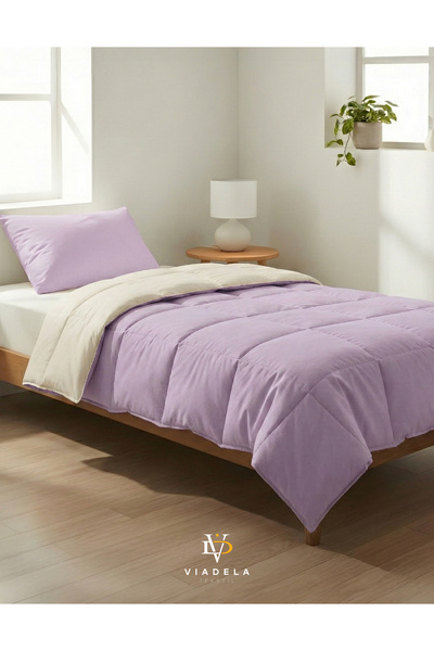 Viadela Single Double-Sided Cotton Quilt 160X215 cm |   Fiber Filled |   With Bag