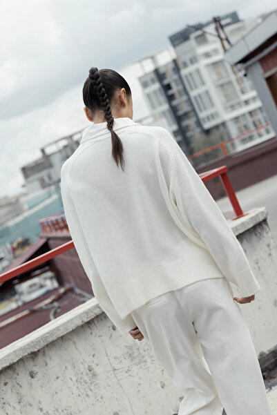 Nisan Pulover tricotat cu detalii tip cămașă