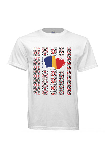 Leistung C&R Tricou Model traditional pentru barbati cu drapel tricolor Romania
