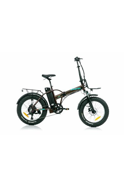Corelli Broster Mooner 20 Jant Folding Fat Bike Metalik Kahverengi
