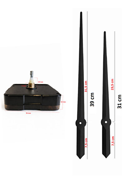 EXİZ TİCARET Yüksek Torklu Saat Mekanizması-Sessiz Akar Mekanizma-Metal Akrep...