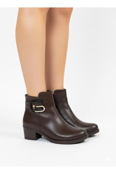 PUNTO 354198 Fermuarlı Topuklu Kadın Bot