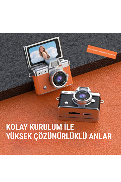 WUNİT Mini Dijital Kamera Retro Ekranlı 1080 P HD 1,47 Inç Döndürülebilir Ekran Video Taşınabilir Tasarım
