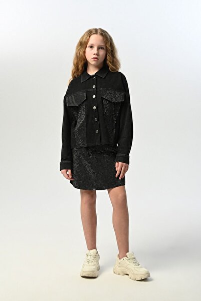 HAUSEkids بدلة فتاة فاخرة من ماركة موسنيس للأعمار 9-14 سنة - لون أسود