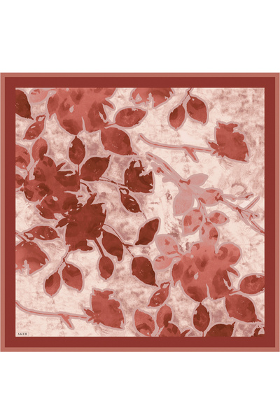 Aker Eșarfă roșie din mătase twill