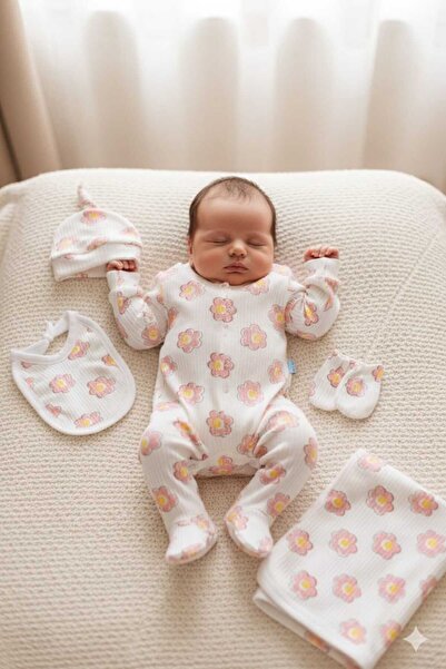 MiniBou Bebek Desenli Battaniyeli Hastane Çıkışı 5'li Takım