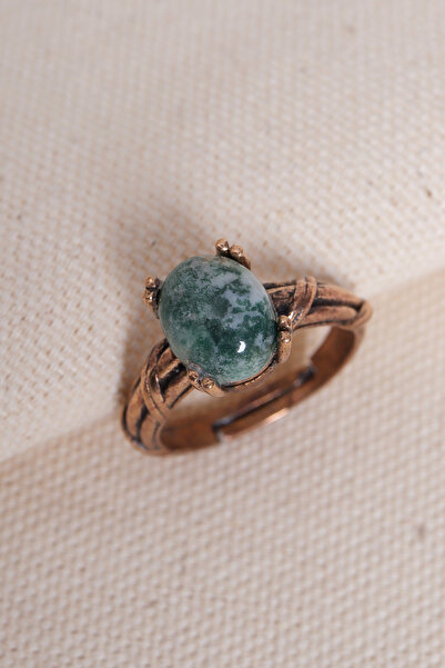 Süspüs Accessories خاتم أصلي قابل للتعديل من عقيق الطحالب