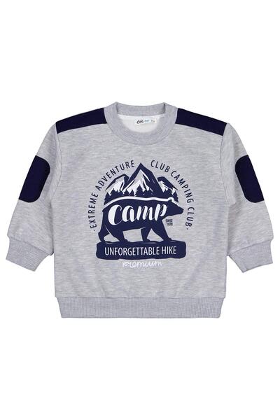Civil Boys Camp Printed 2-5 Years Old Sweatshirt - Gray 5-6 Years Old