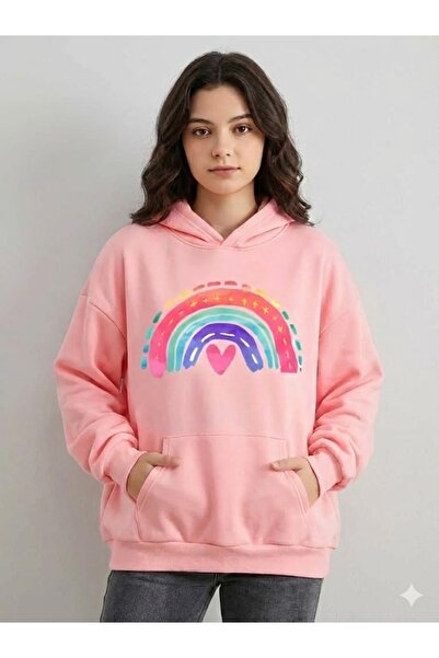 PENTHİLUS سترة نسائية بغطاء رأس بثلاث خيوط - طباعة رقمية مبطن بالصوف هودي