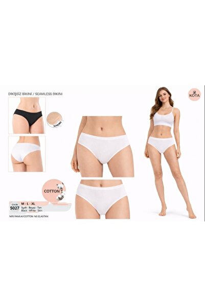 KOTA خياطة مخفية سراويل داخلية قطنية من نوع أسورتي بيكيني مكونة من 3 قطع