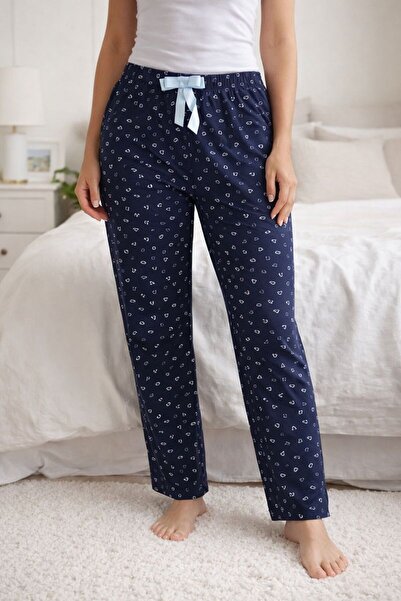 Melff Likralı Ring Viskon Rahat Beden Pijama Altı