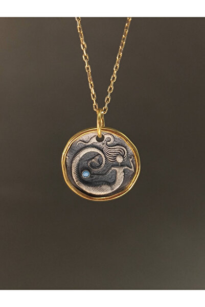 BHCL Gümüş Deniz Kızı Kolye, Altın Kaplama, Hediyelik Gümüş Kadın Kolye