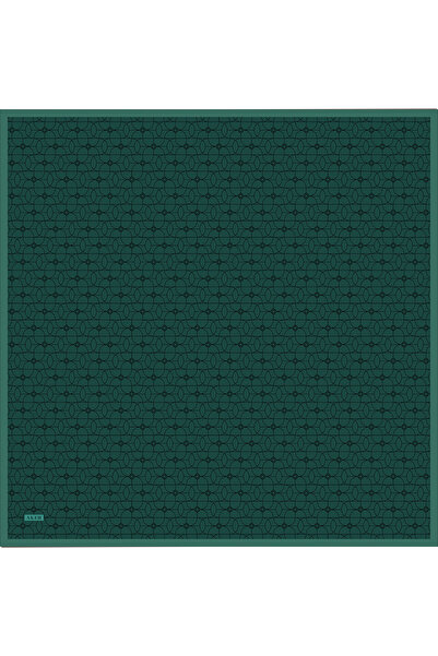 Aker Зелен шал от копринен кепър с лого